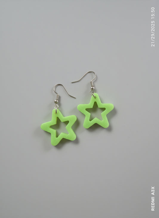 Green star-shaped cookie cutters 