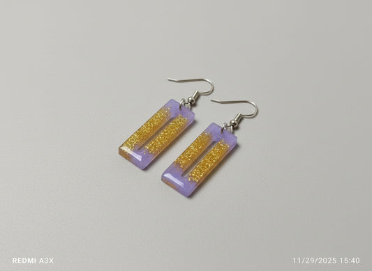 Purple Gold earrings